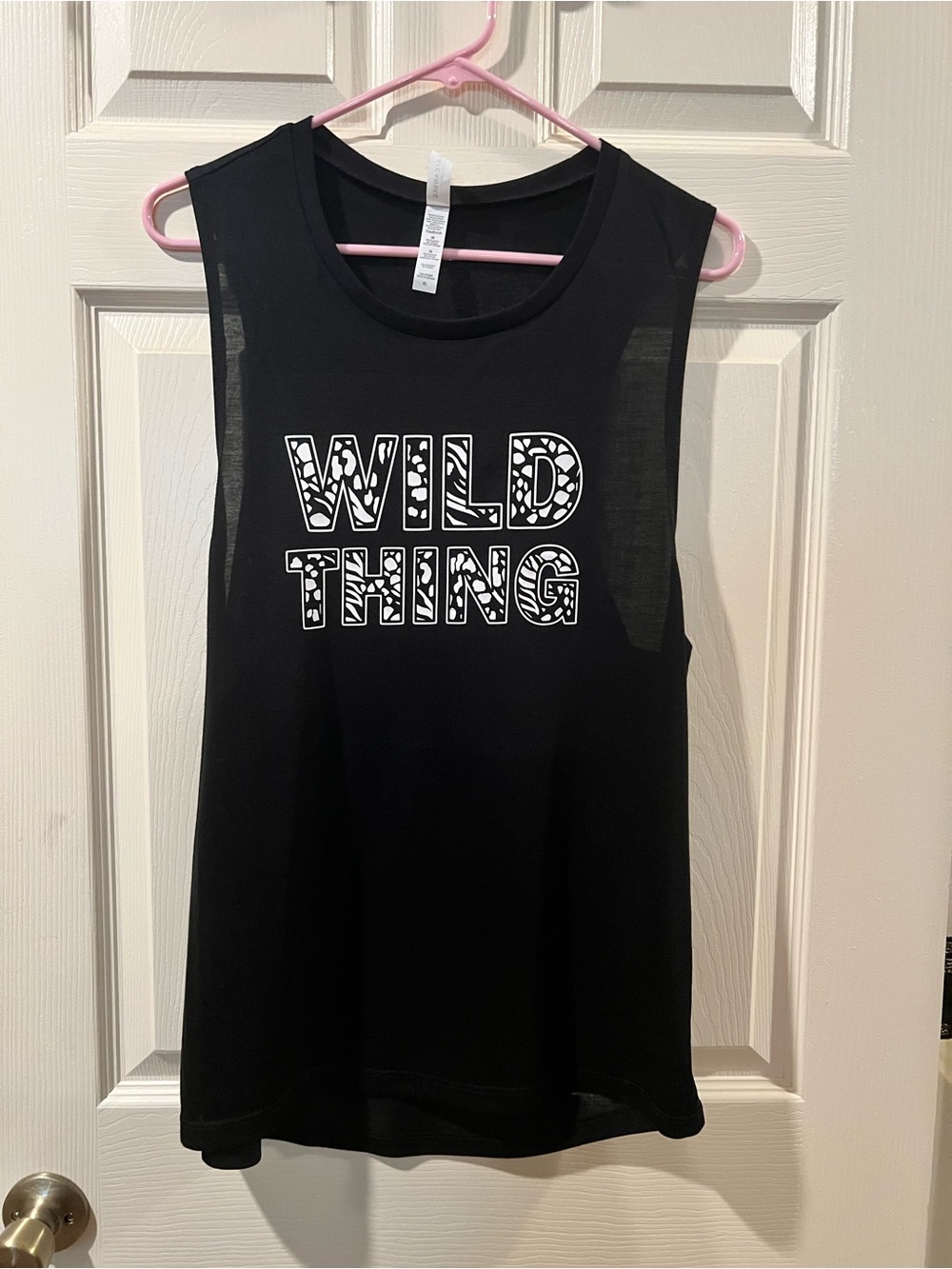 Bella Canvas Black 'Wild Thing' Graphic Muscle Tank